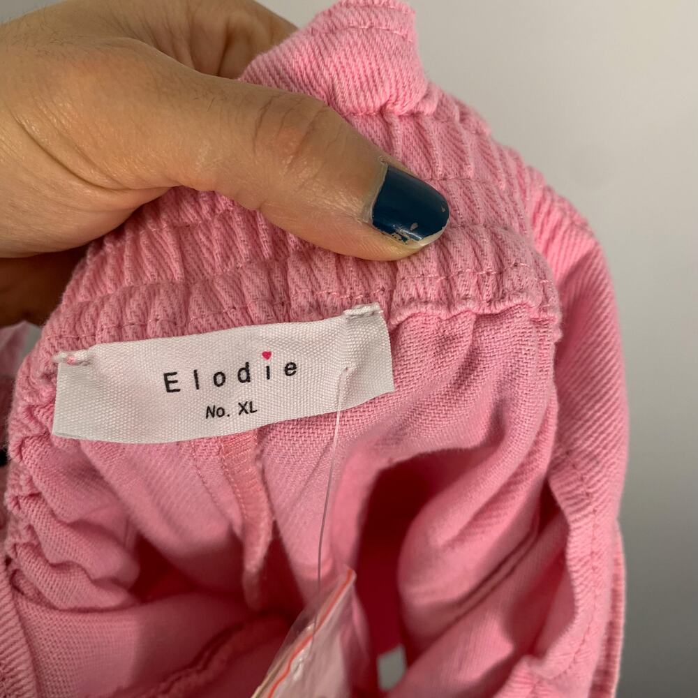 Elodie Pink High Waisted Tie Front Shorts - Picture 8 of 9